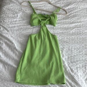 Fashion Nova Lime Green Mini Dress